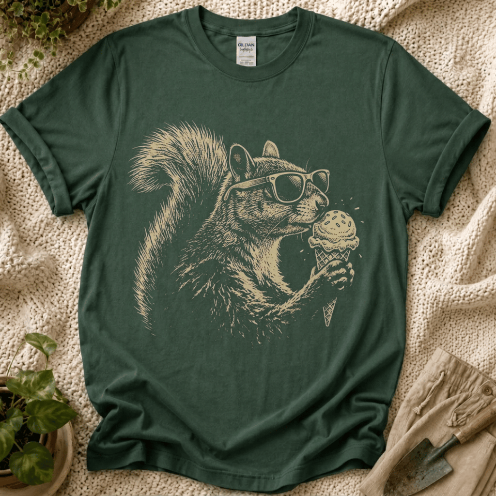 Squirrel Vibes T-Shirt by Zen & Zucchinis Slow Garden Club