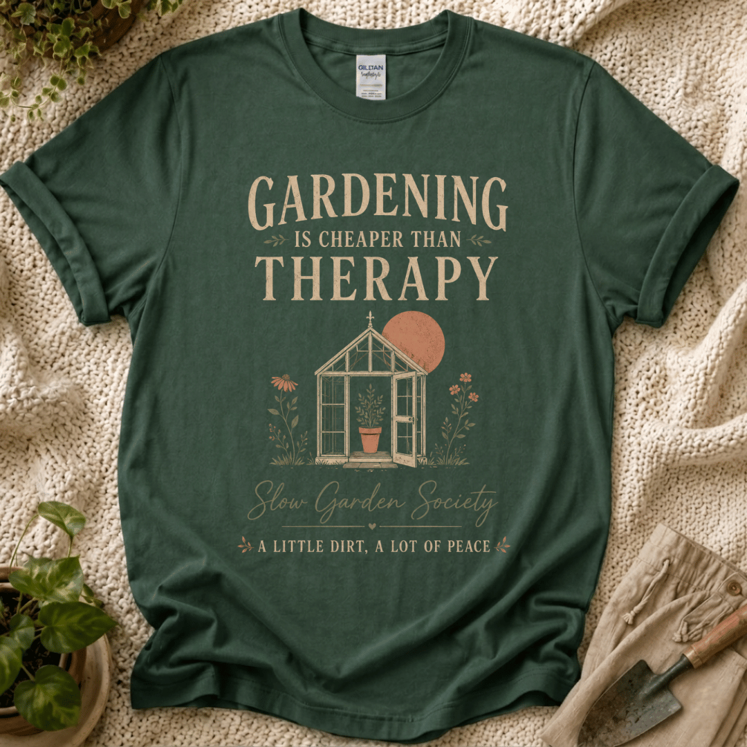 Gardening Is Cheaper Than Therapy Gardener T-Shirt