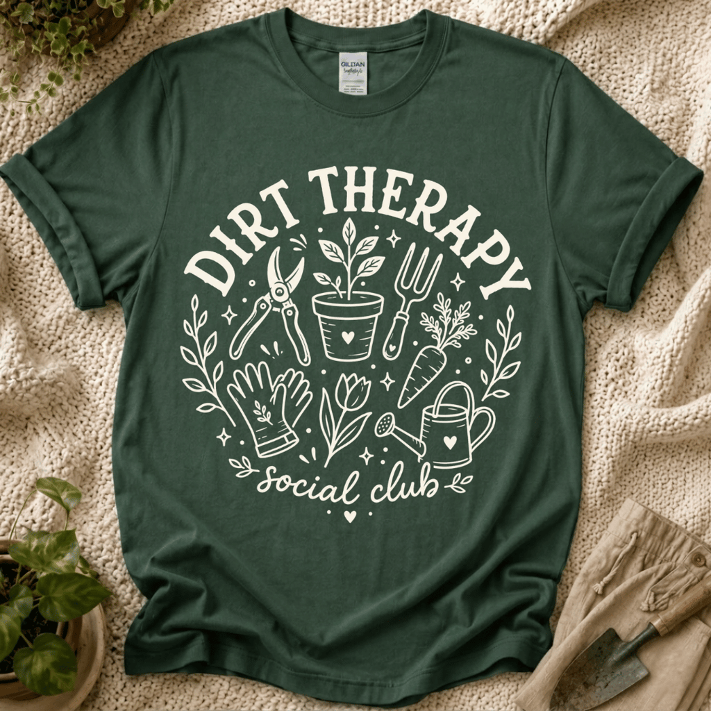 Dirt Therapy Garden T-Shirt by Zen & Zucchinis Slow Garden Club