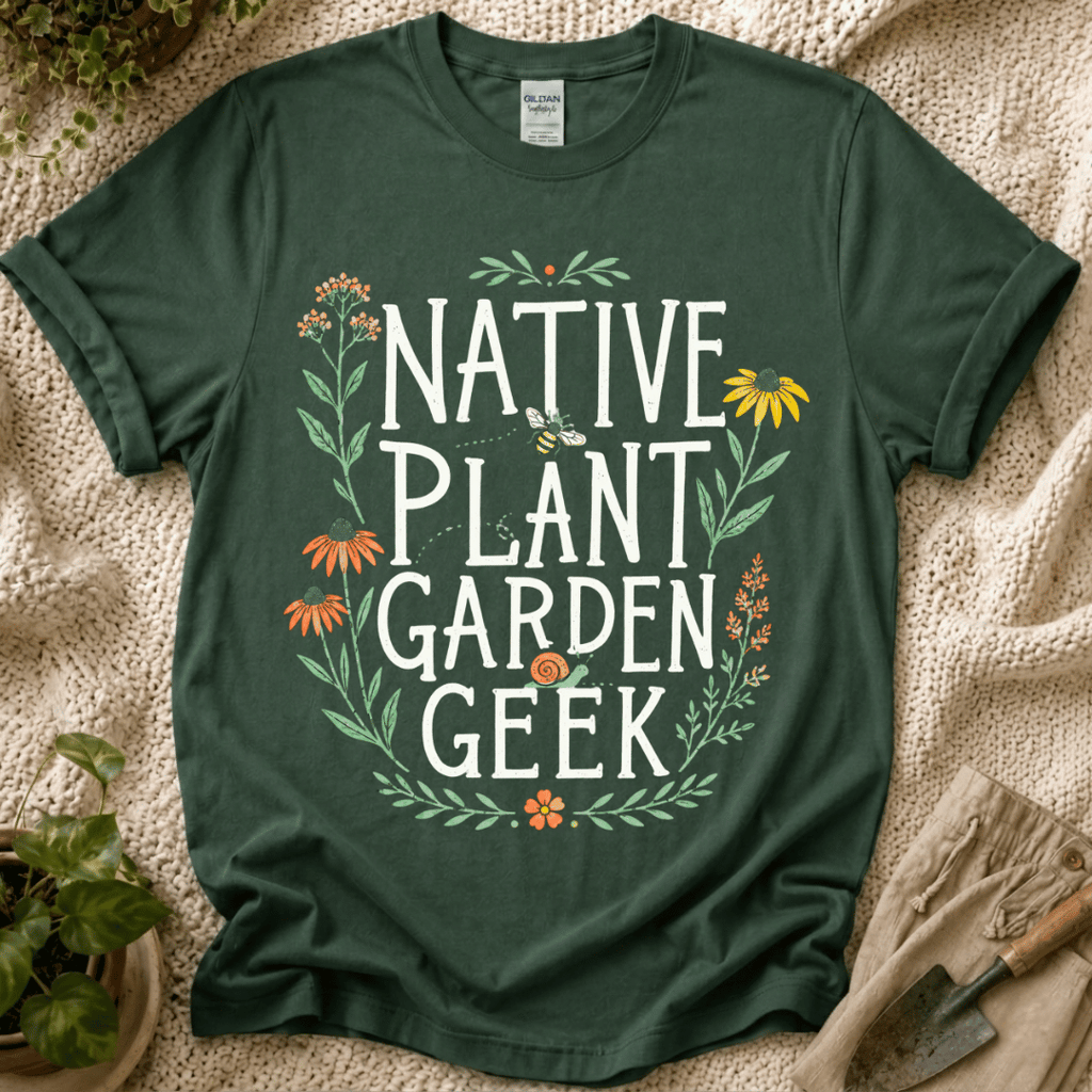 Native Plant Garden Geek T-Shirt by Zen & Zucchinis Slow Garden Club