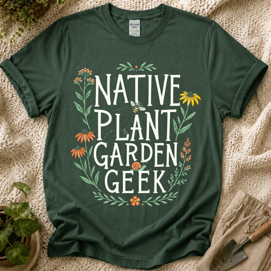 Native Plant Garden Geek T-Shirt by Zen & Zucchinis Slow Garden Club