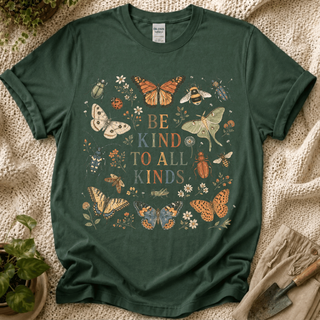 Be Kind to All Kinds Garden Friends T-Shirt by Zen & Zucchinis Slow Garden Club
