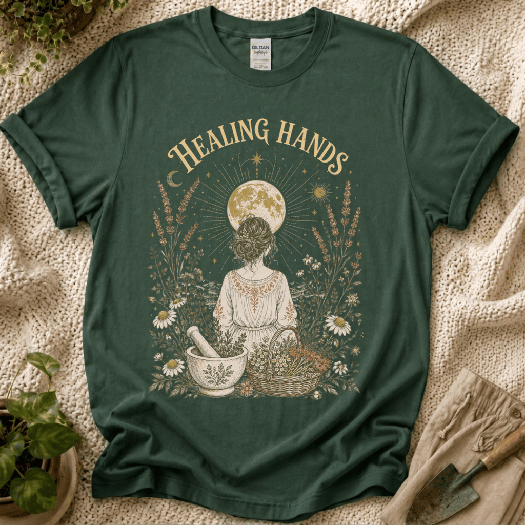 Healing Hands Garden Mother T-Shirt by Zen & Zucchinis Slow Garden Club