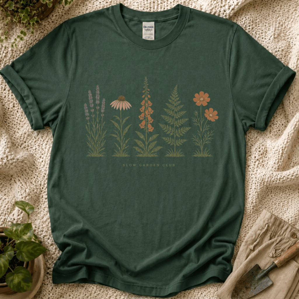 Slow Garden Club Wildflowers T-Shirt by Zen & Zucchinis Slow Garden Club