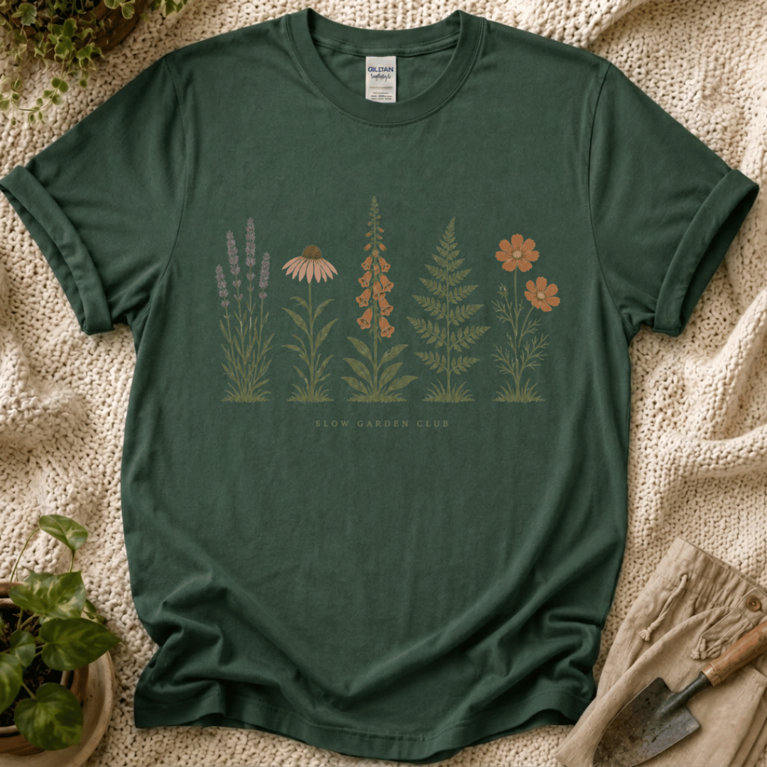 Slow Garden Club Wildflowers T-Shirt by Zen & Zucchinis Slow Garden Club