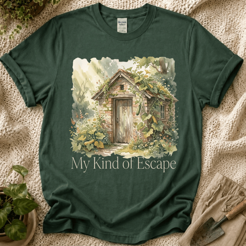 My Kind of Escape Slow Garden T-Shirt by Zen & Zucchinis Slow Garden Club
