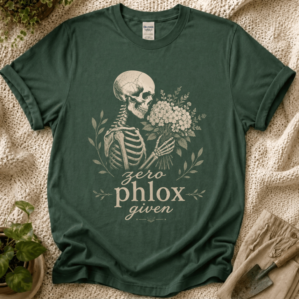 Zero Phlox Given Skeleton Flower T-Shirt by Zen & Zucchinis Slow Garden Club