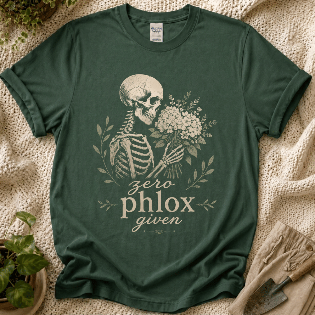 Zero Phlox Given Skeleton Flower T-Shirt by Zen & Zucchinis Slow Garden Club