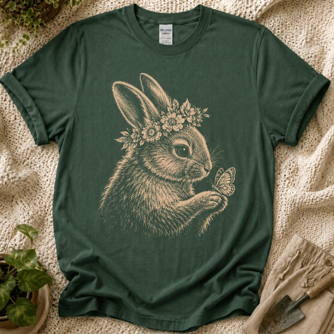 Wildflower Slow Garden Bunny T-Shirt by Zen & Zucchinis Slow Garden Club