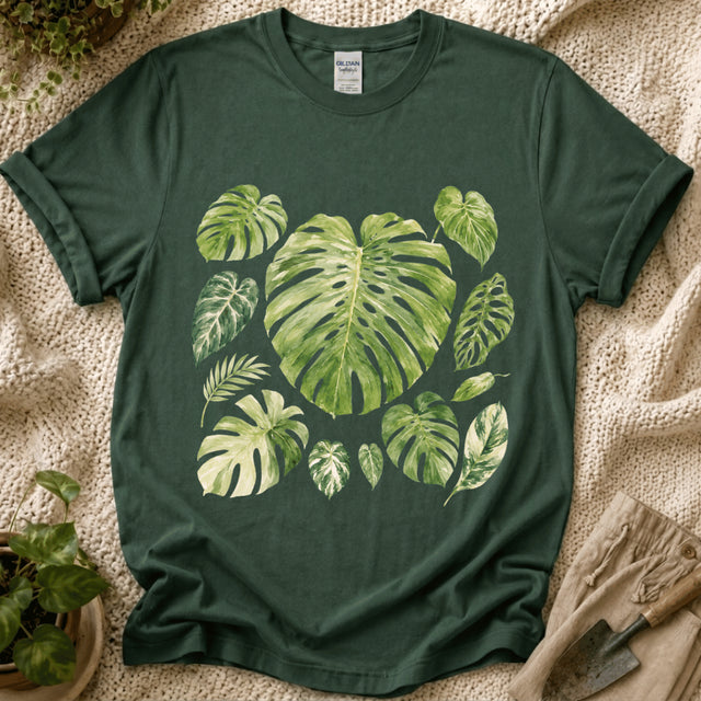 Monstera Leaf Botanical T-Shirt by Zen & Zucchinis Slow Garden Club