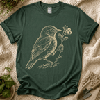 Quiet Garden Bird T-Shirt by Zen & Zucchinis Slow Garden Club