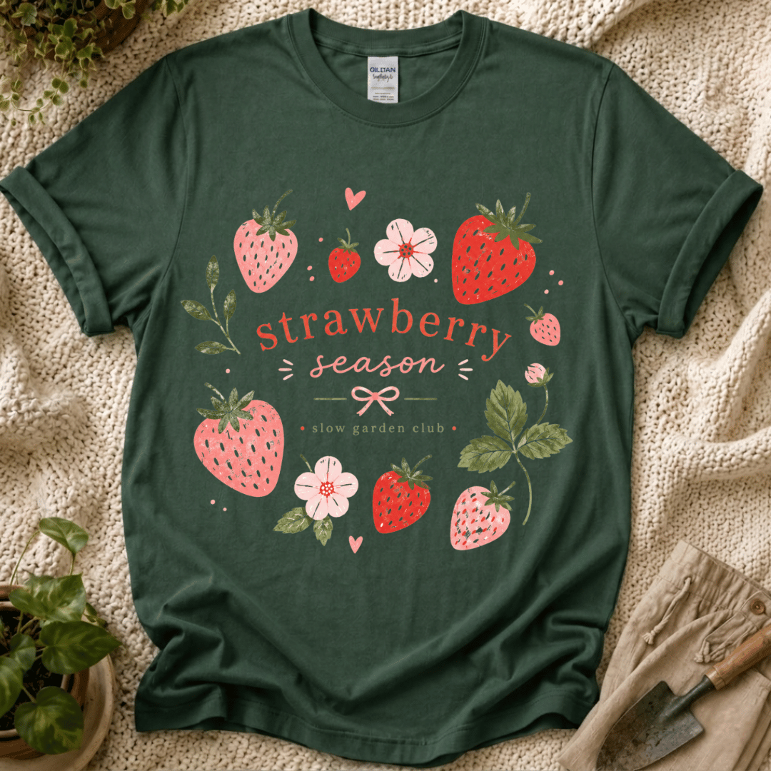Strawberry Season T-Shirt by Zen & Zucchinis Slow Garden Club
