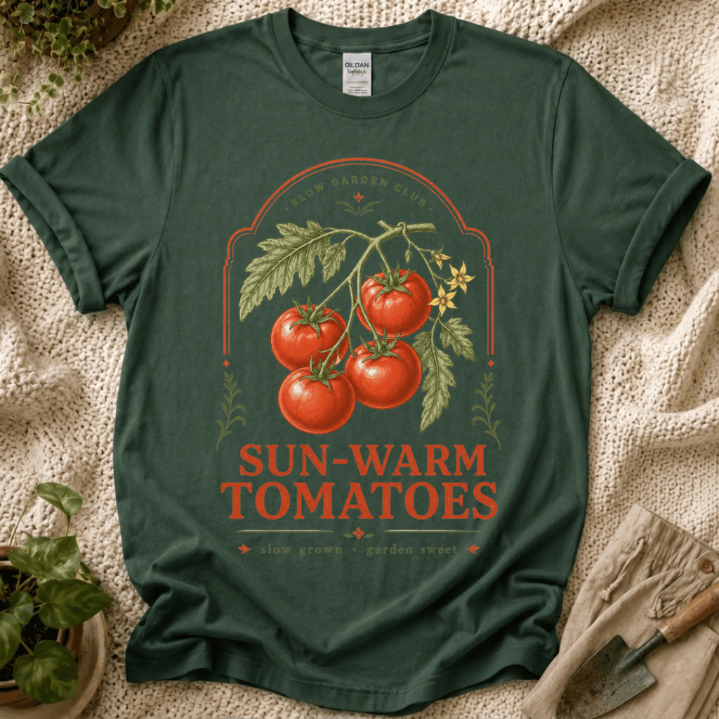 Sun Warm Tomatoes Slow Garden Club T-Shirt