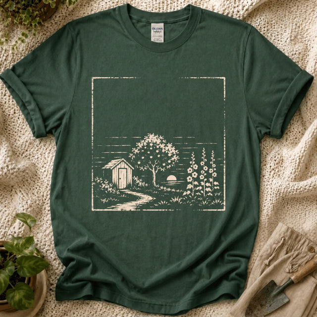 Garden Frame T-Shirt - Zen & Zucchinis garden graphic tee