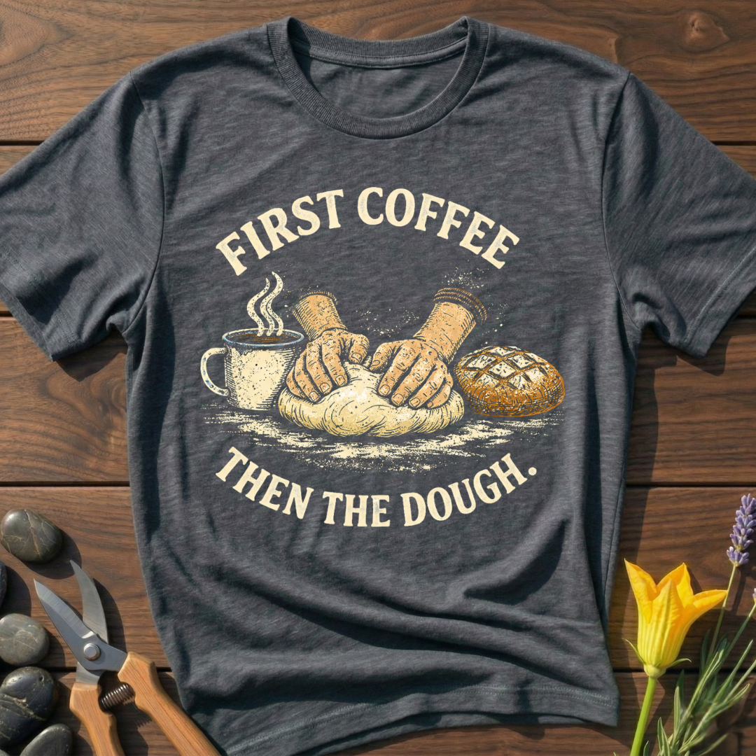 Coffe And Dough T-Shirt - botanical nature graphic t-shirt, minimalist design, unisex tee for Nature Lovers, Garnder, Farmer, Plant Lovers