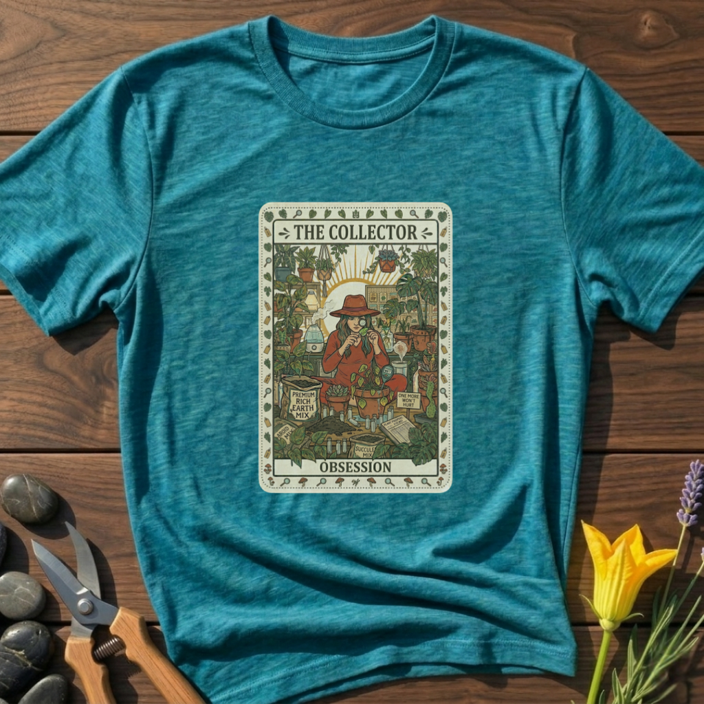 The Collector Obsession T-Shirt - botanical nature graphic t-shirt, minimalist design, unisex tee”