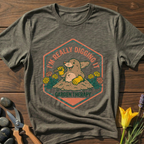 Digging Therapy T-Shirt - botanical nature graphic t-shirt, minimalist design, unisex tee for Nature Lovers, Garnder, Farmer, Plant Lovers