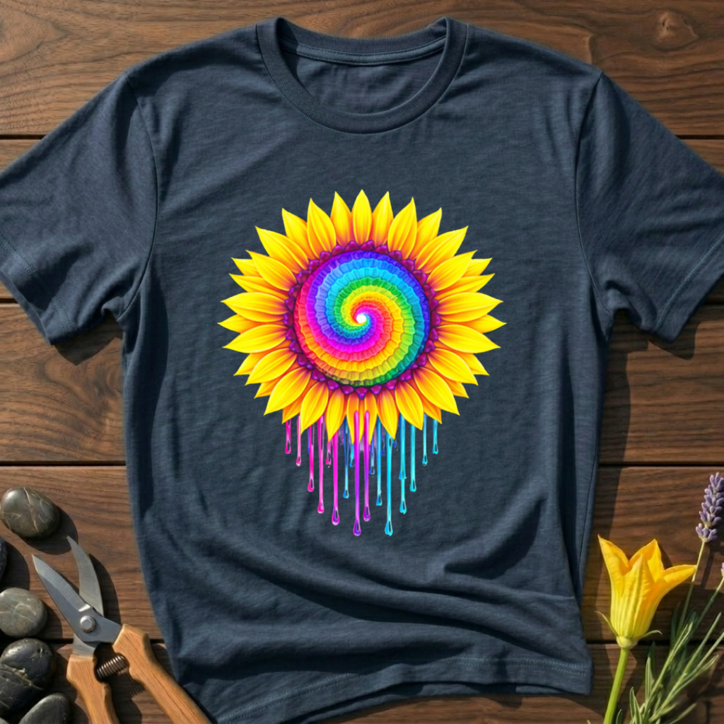 Sunflower T-Shirt - botanical nature graphic t-shirt, minimalist design, unisex tee for Nature Lovers, Garnder, Farmer, Plant Lovers