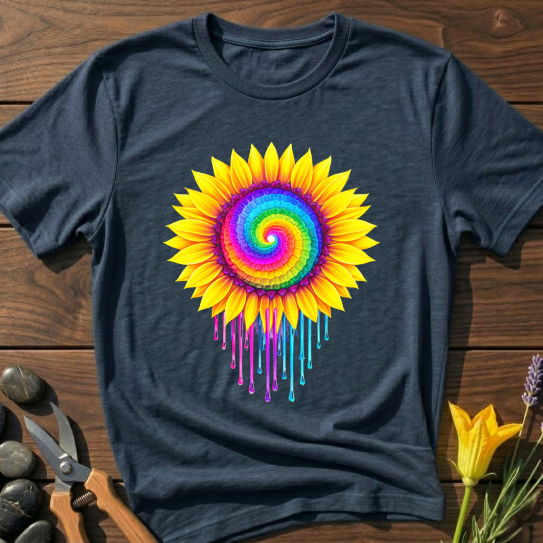 Sunflower T-Shirt - botanical nature graphic t-shirt, minimalist design, unisex tee for Nature Lovers, Garnder, Farmer, Plant Lovers