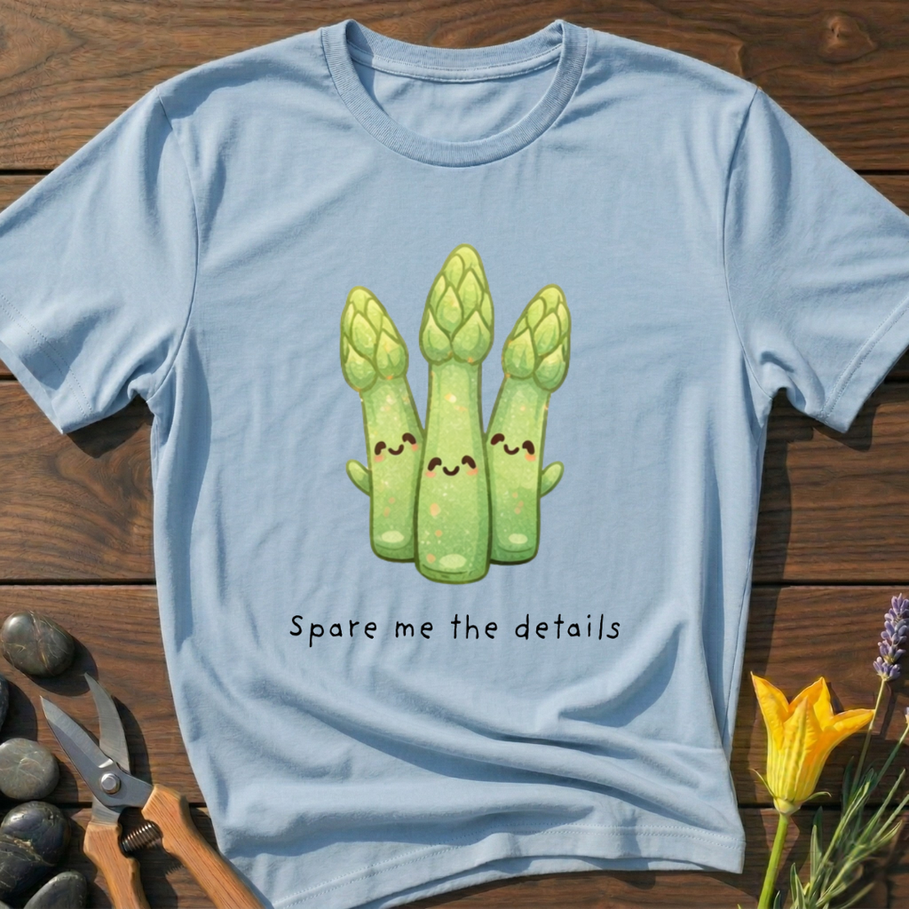 Spare me the Details T-Shirt - botanical nature graphic t-shirt, minimalist design, unisex tee for Nature Lovers, Garnder, Farmer, Plant Lovers
