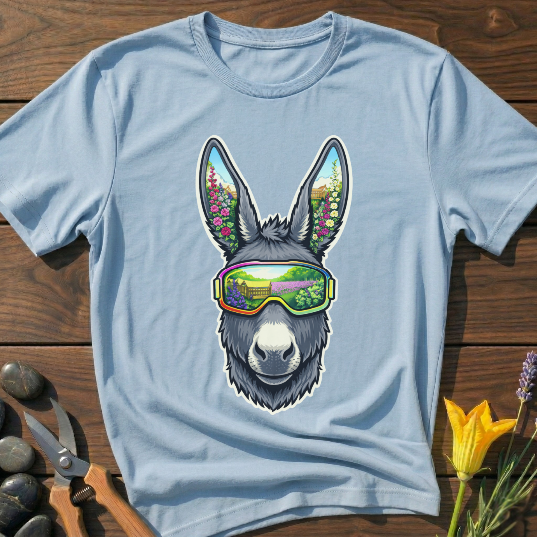 Cool Donkey T-Shirt - botanical nature graphic t-shirt, minimalist design, unisex tee”