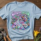 Grow Wild T-Shirt - botanical nature graphic t-shirt, minimalist design, unisex tee”