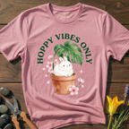 Hoppy Vibes Only T-Shirt - botanical nature graphic t-shirt, minimalist design, unisex tee for Nature Lovers, Garnder, Farmer, Plant Lovers