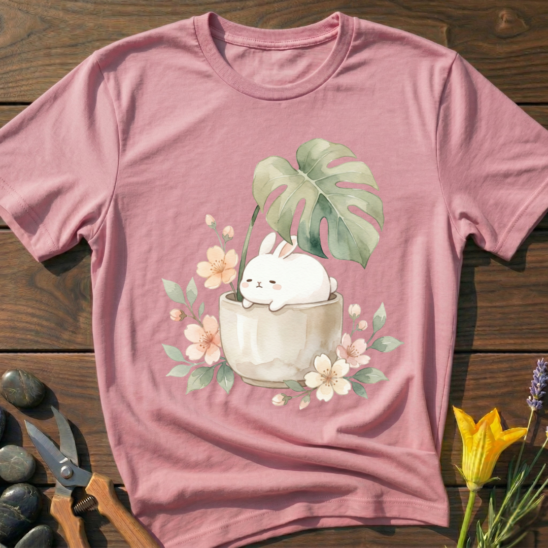 Monstera Symbiosis - T-Shirt - botanical nature graphic t-shirt, minimalist design, unisex tee for Nature Lovers, Garnder, Farmer, Plant Lovers