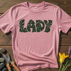 Lady T-Shirt - botanical nature graphic t-shirt, minimalist design, unisex tee for Nature Lovers, Garnder, Farmer, Plant Lovers