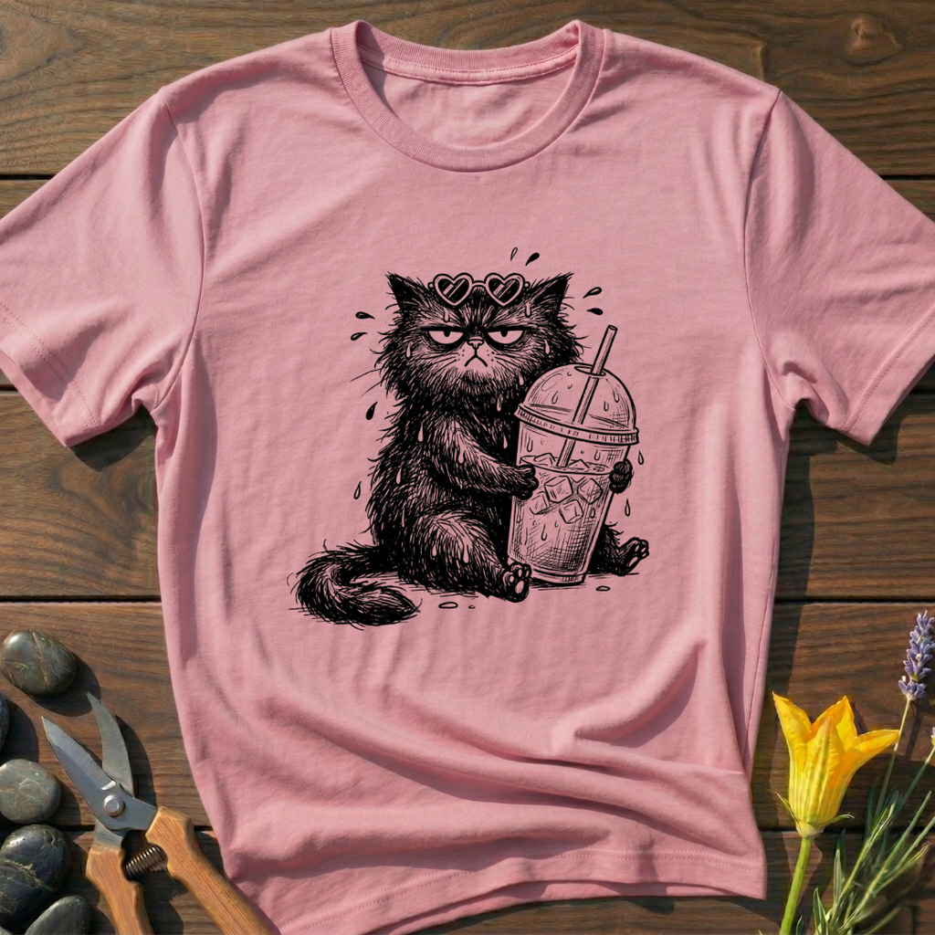 Hot Kitty T-Shirt - botanical nature graphic t-shirt, minimalist design, unisex tee for Nature Lovers, Garnder, Farmer, Plant Lovers