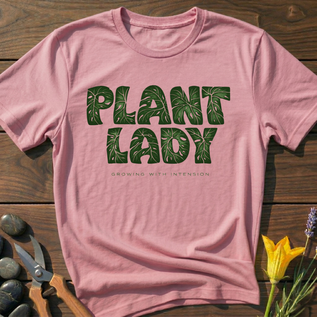 PLANT LADY T-Shirt - botanical nature graphic t-shirt, minimalist design, unisex tee for Nature Lovers, Garnder, Farmer, Plant Lovers