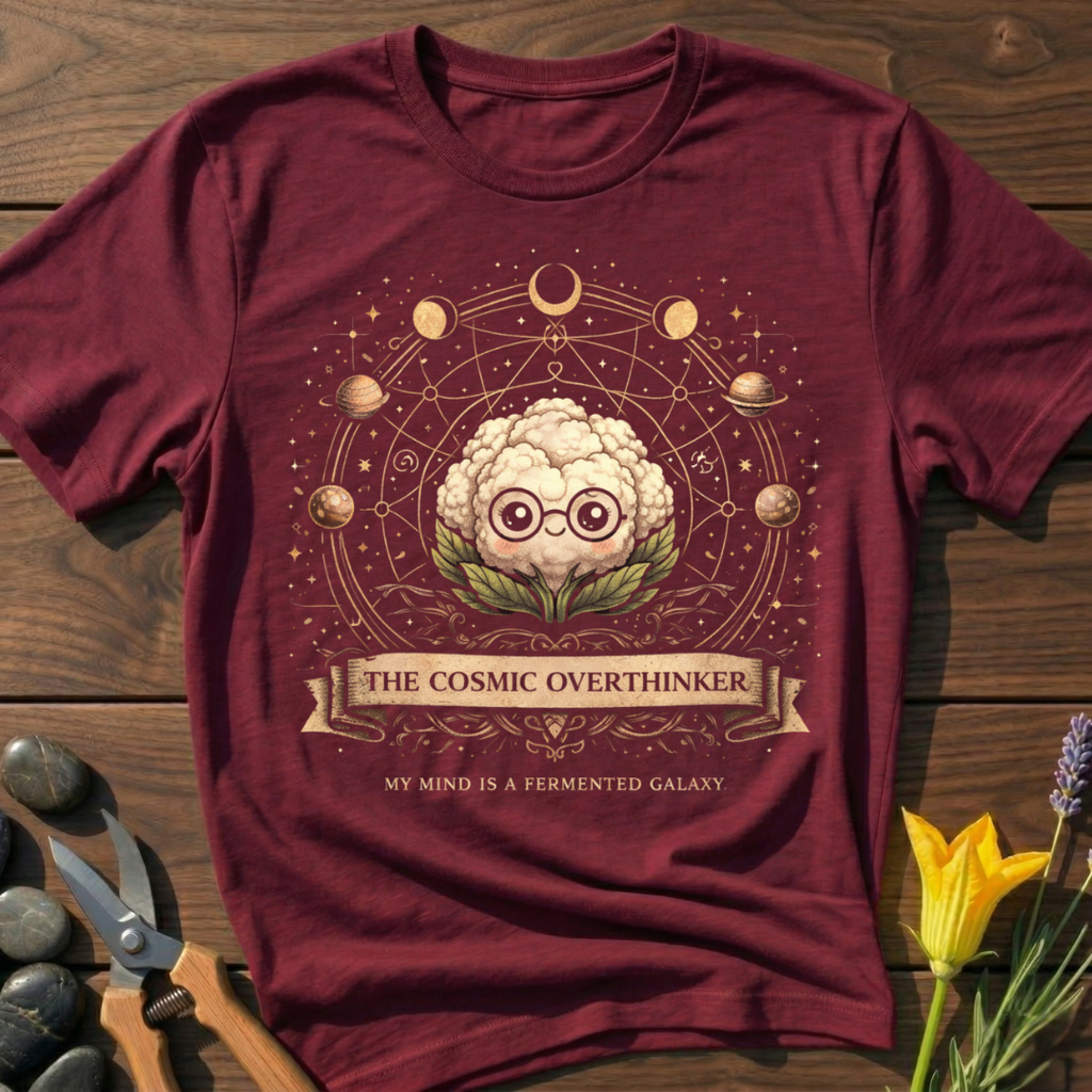 Cosmic Overthinker Cauliflower T-Shirt