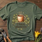 I Have Plan(t)s T-Shirt - botanical nature graphic t-shirt, minimalist design, unisex tee for Nature Lovers, Garnder, Farmer, Plant Lovers