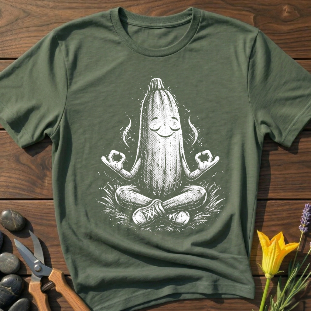 Meditating Zen Zucchini T-Shirt