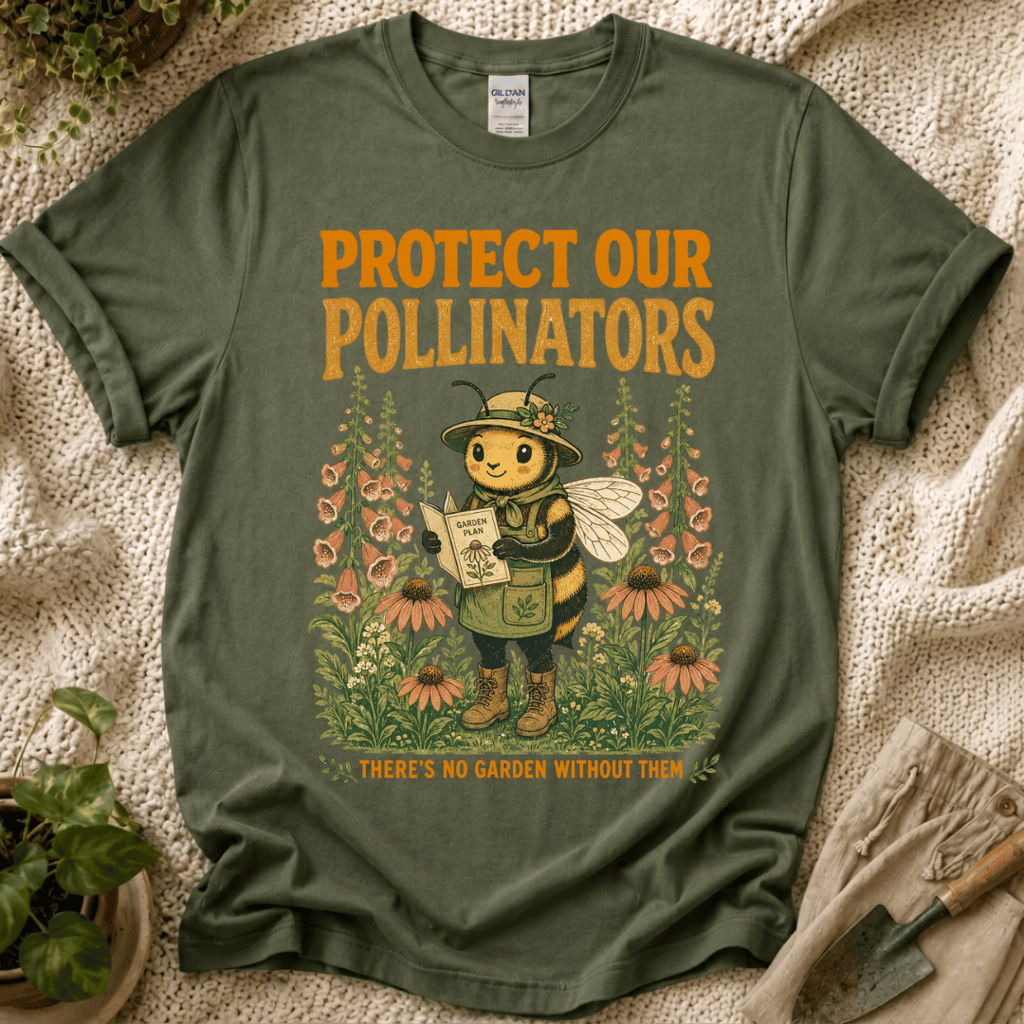 Protect Our Pollinators T-Shirt - Zen & Zucchinis garden graphic tee