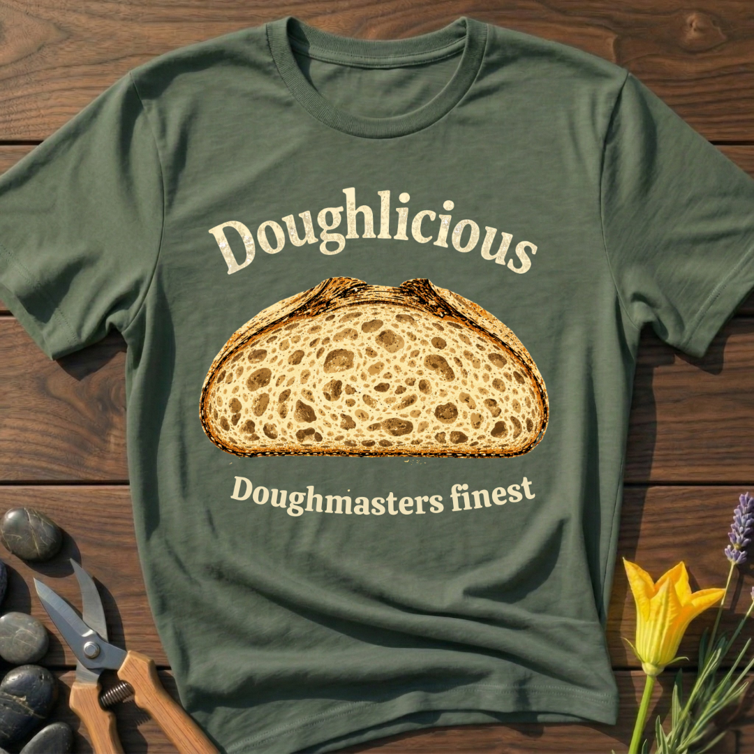 Doughlicious T-Shirt - botanical nature graphic t-shirt, minimalist design, unisex tee for Nature Lovers, Garnder, Farmer, Plant Lovers
