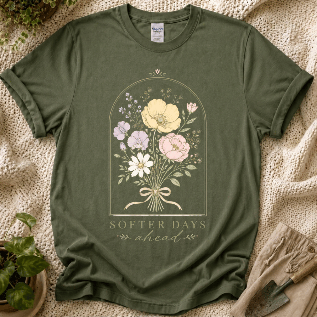 Softer Days Ahead Flower T-Shirt - Zen & Zucchinis garden graphic tee