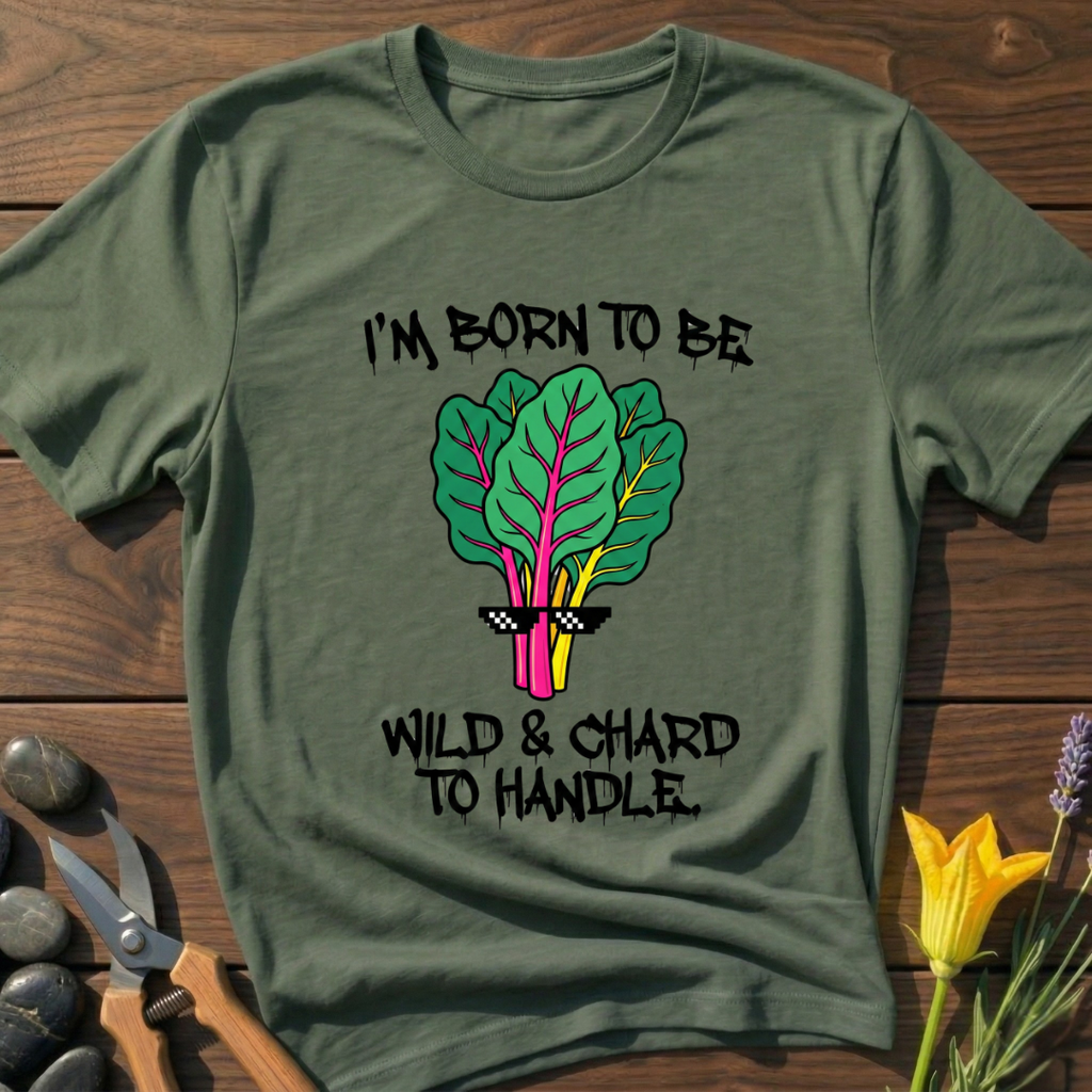 Born To Be Wild T-Shirt - botanical nature graphic t-shirt, minimalist design, unisex tee for Nature Lovers, Garnder, Farmer, Plant Lovers