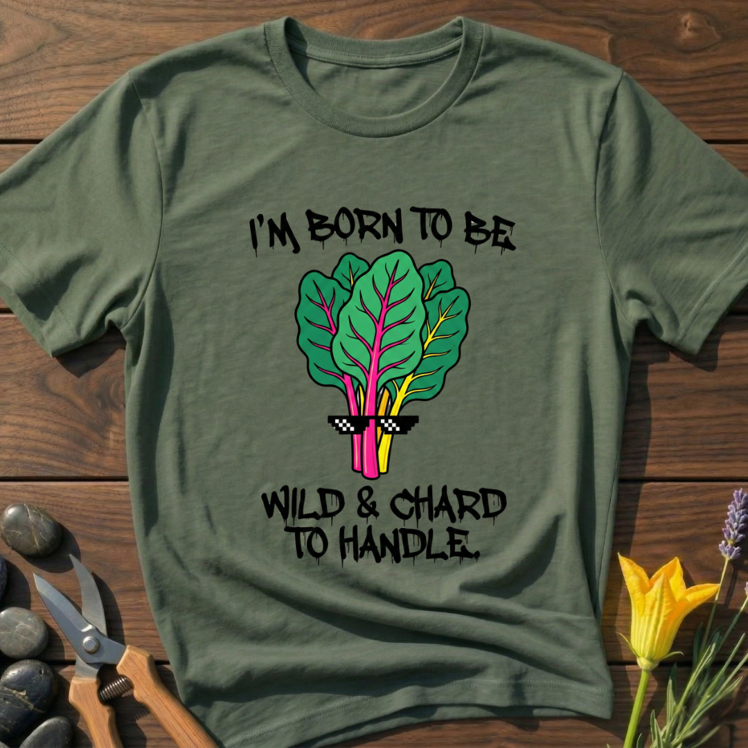Born To Be Wild T-Shirt - botanical nature graphic t-shirt, minimalist design, unisex tee for Nature Lovers, Garnder, Farmer, Plant Lovers