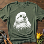 Baby Chicken T-Shirt - botanical nature graphic t-shirt, minimalist design, unisex tee for Nature Lovers, Garnder, Farmer, Plant Lovers