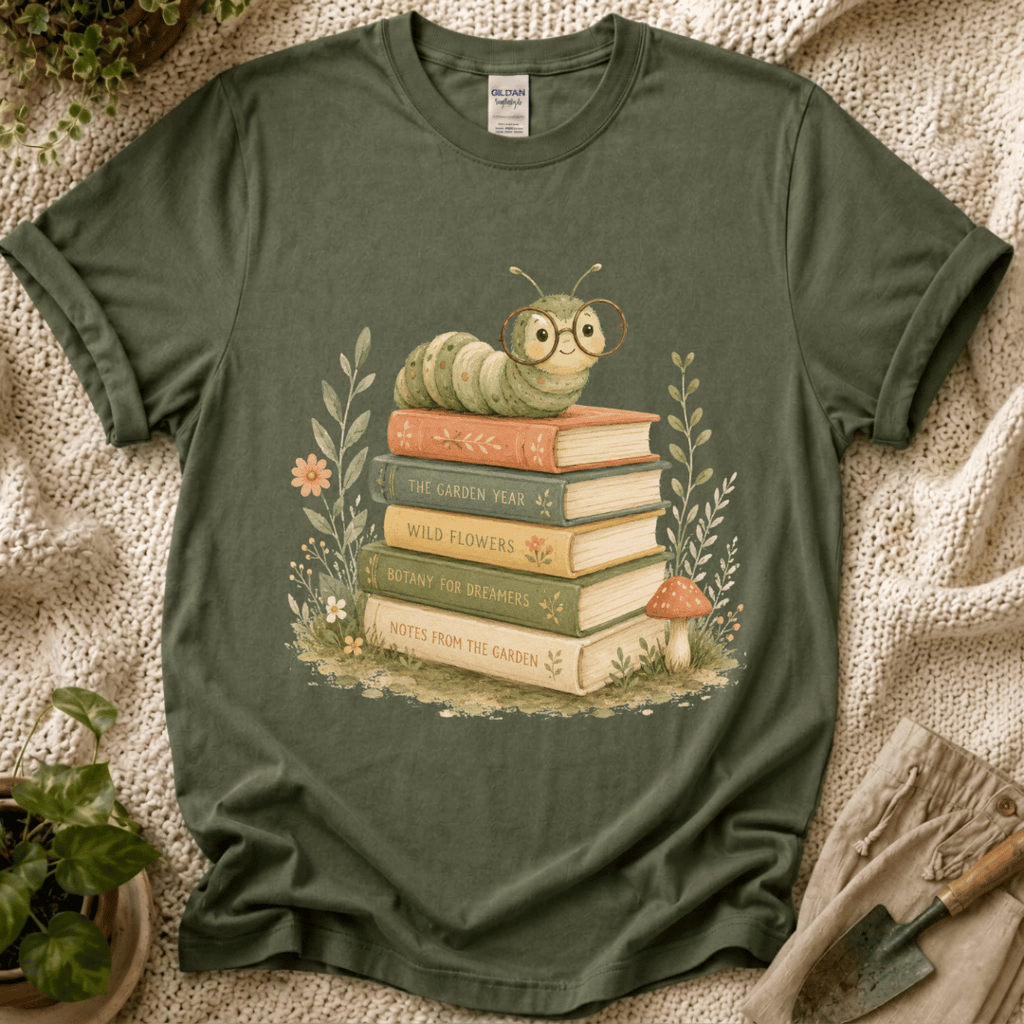 Book Lovers Garden T-Shirt - Zen & Zucchinis garden graphic tee