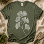 Ginkgo Leaf Botanical T-Shirt - Zen & Zucchinis garden graphic tee