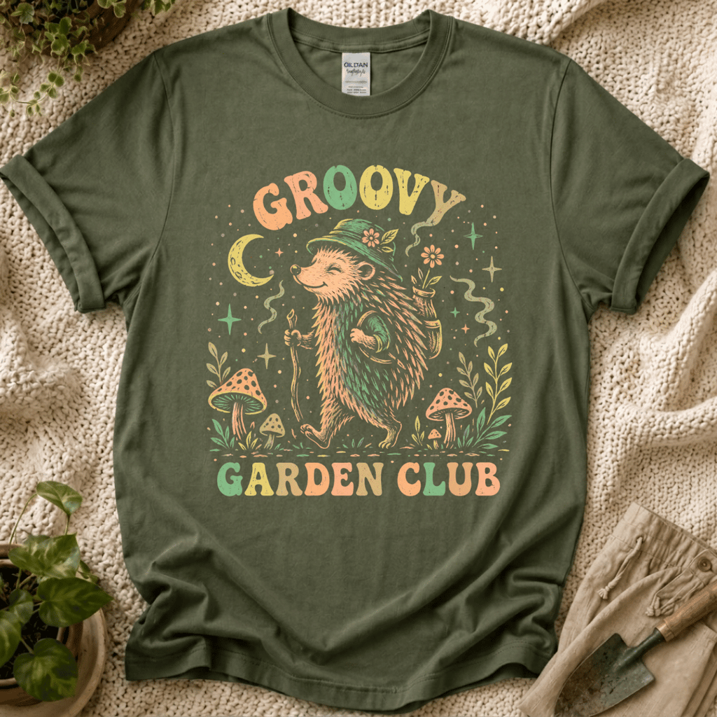 Grovy Hedgehog Garden Club T-Shirt