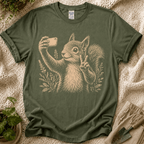 Garden Selfie Squirrel Woodland T-Shirt by Zen & Zucchinis Slow Garden Club