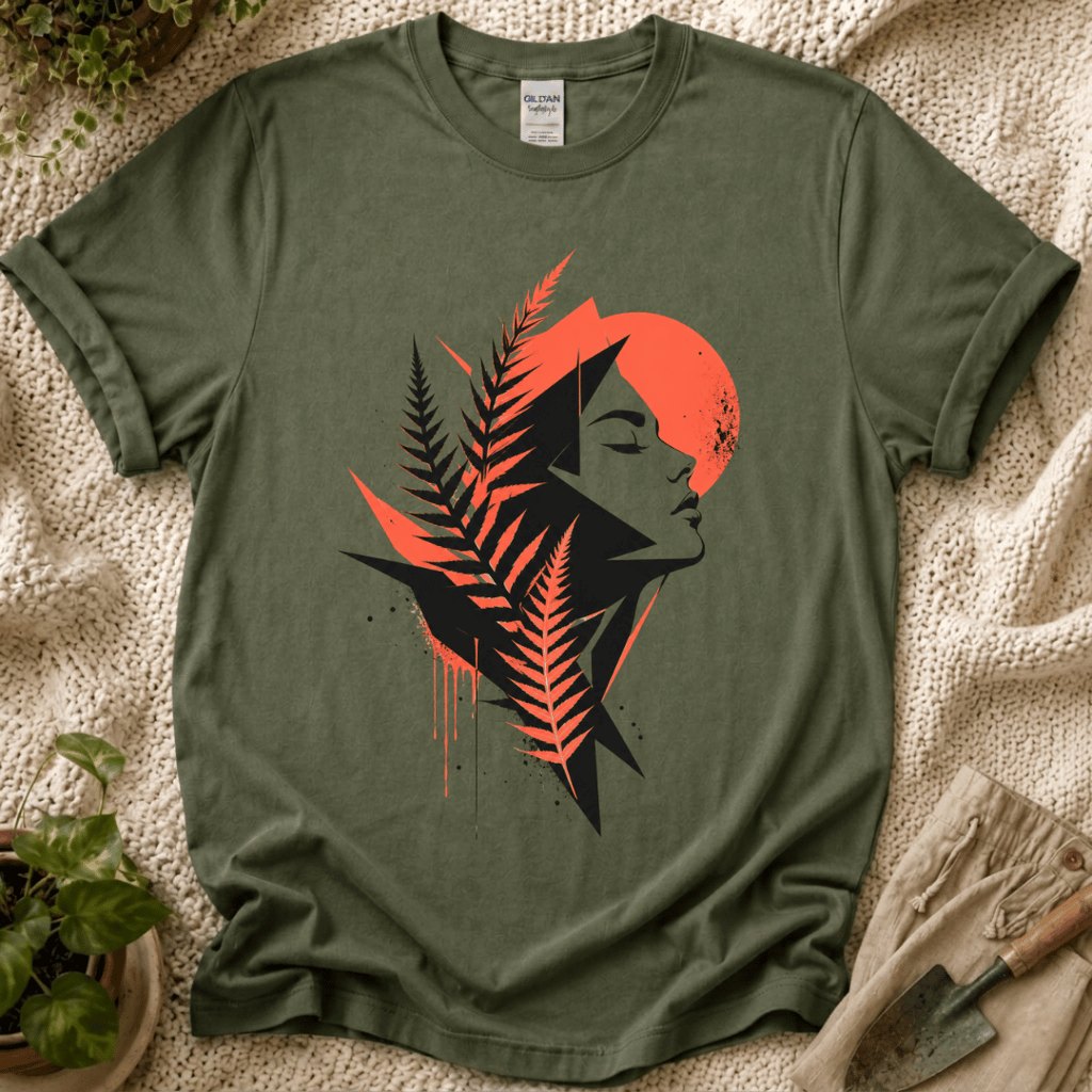 Wild Fern Botanical Art T-Shirt - Zen & Zucchinis garden graphic tee