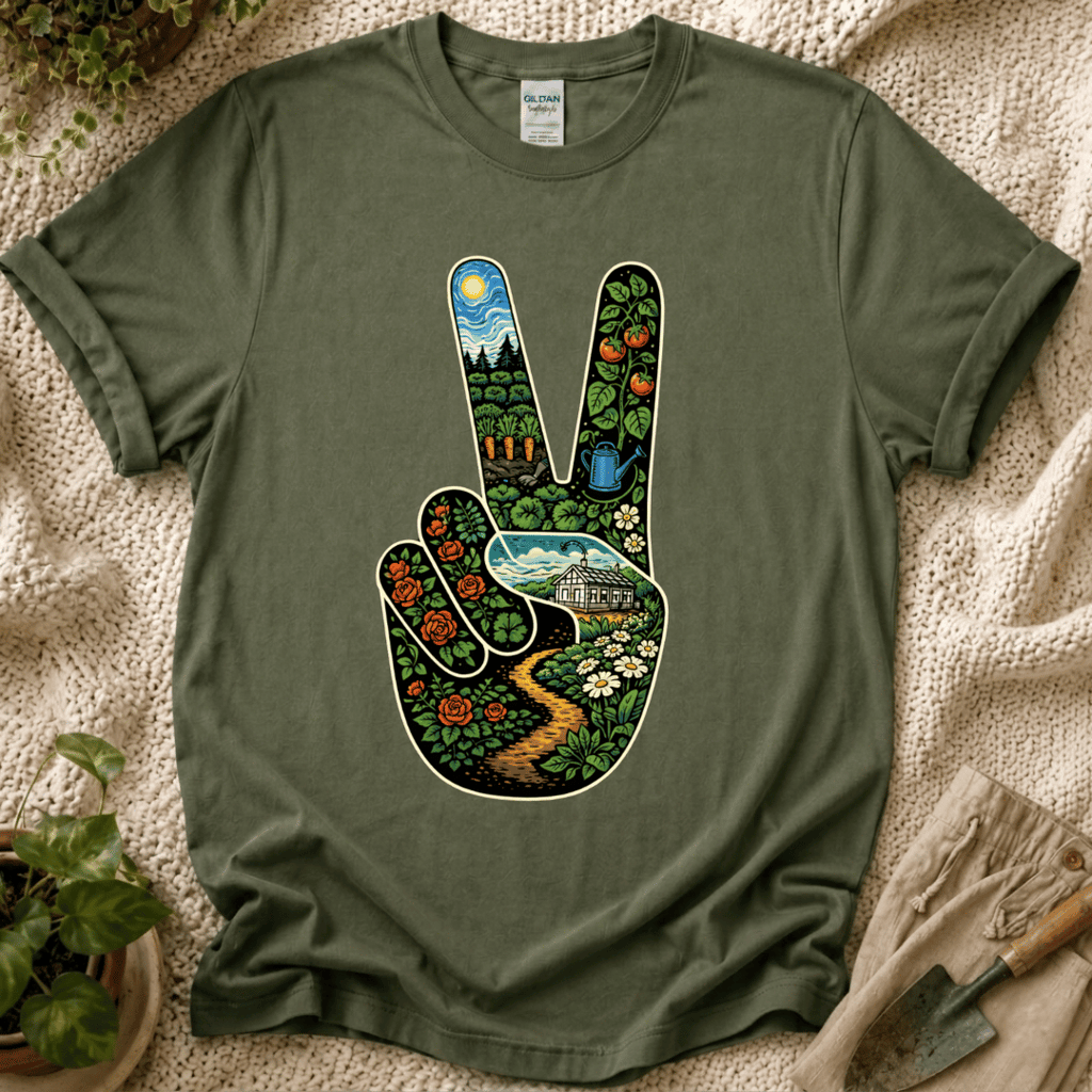 Garden Peace T-Shirt - Zen & Zucchinis garden graphic tee