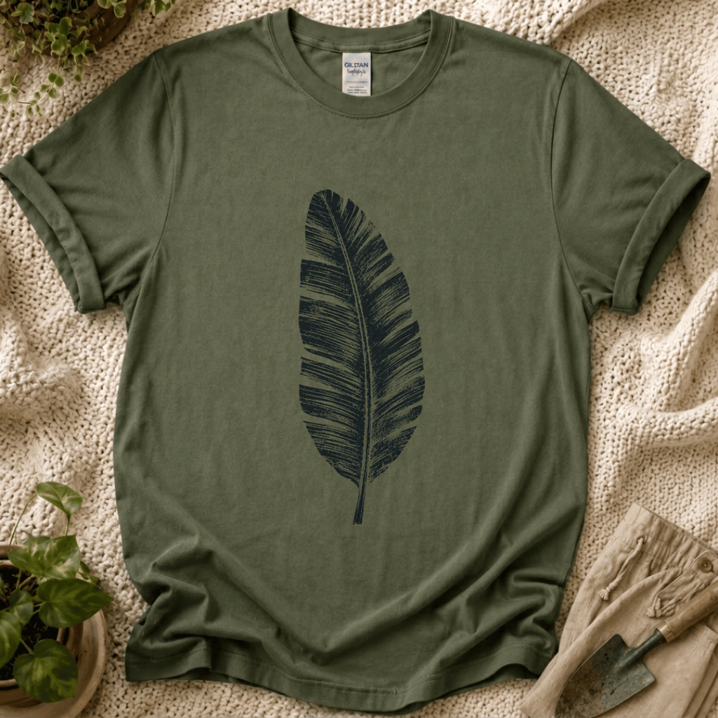 Feather of Luck T-Shirt by Zen & Zucchinis Slow Garden Club