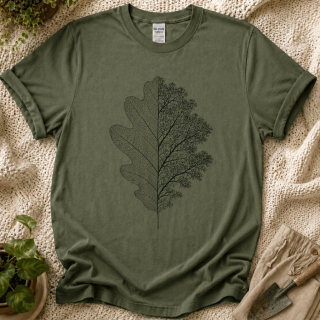 Oak Leaf Botanical Nature T-Shirt by Zen & Zucchinis Slow Garden Club