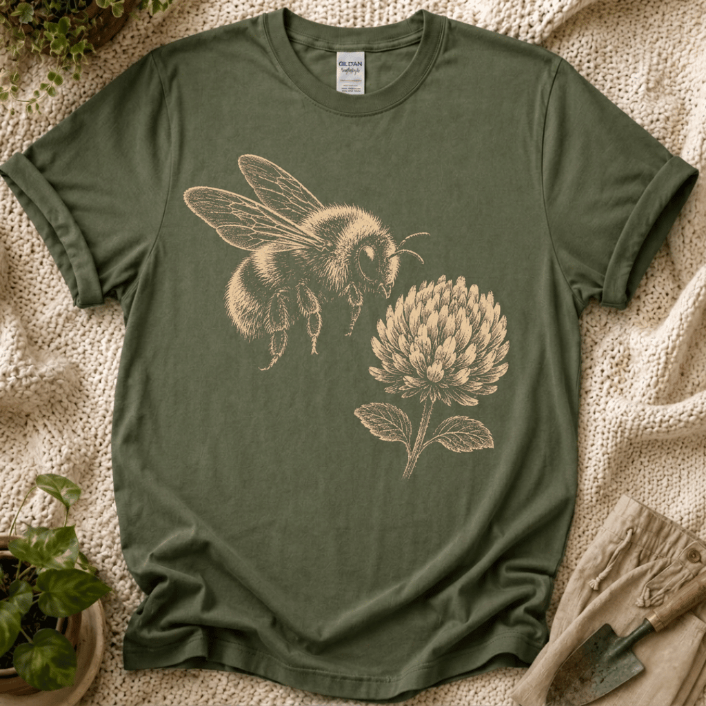 Bumble Bee Botanical T-Shirt by Zen & Zucchinis Slow Garden Club