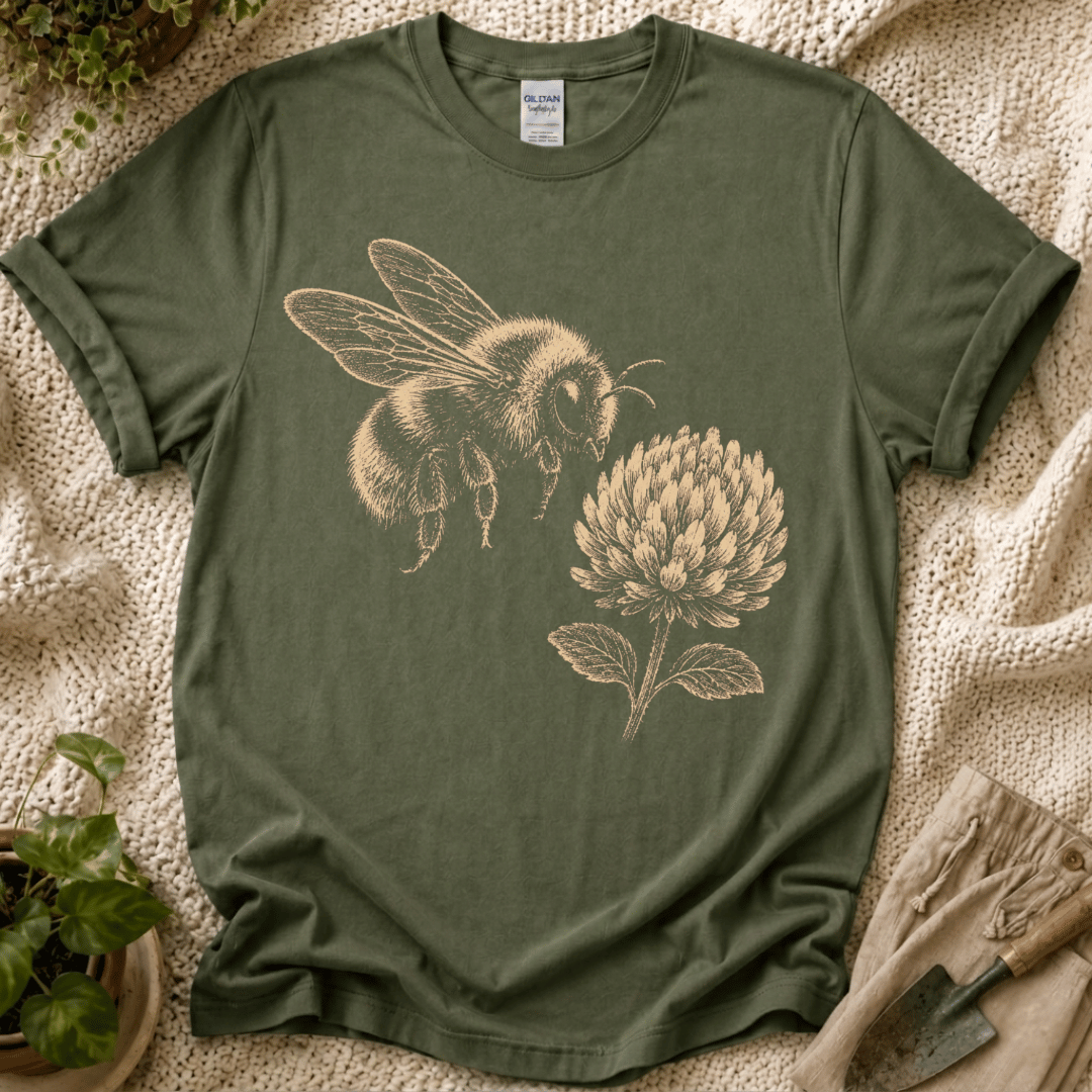Bumble Bee Botanical T-Shirt by Zen & Zucchinis Slow Garden Club